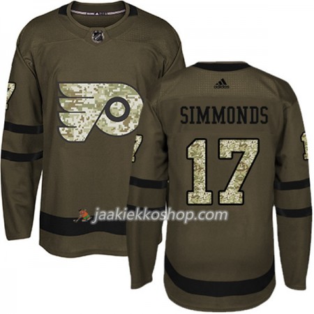 Miehille NHL Philadelphia Flyers Pelipaita Wayne Simmonds 17 Adidas 2017-2018 Camo Vihreä Authentic
